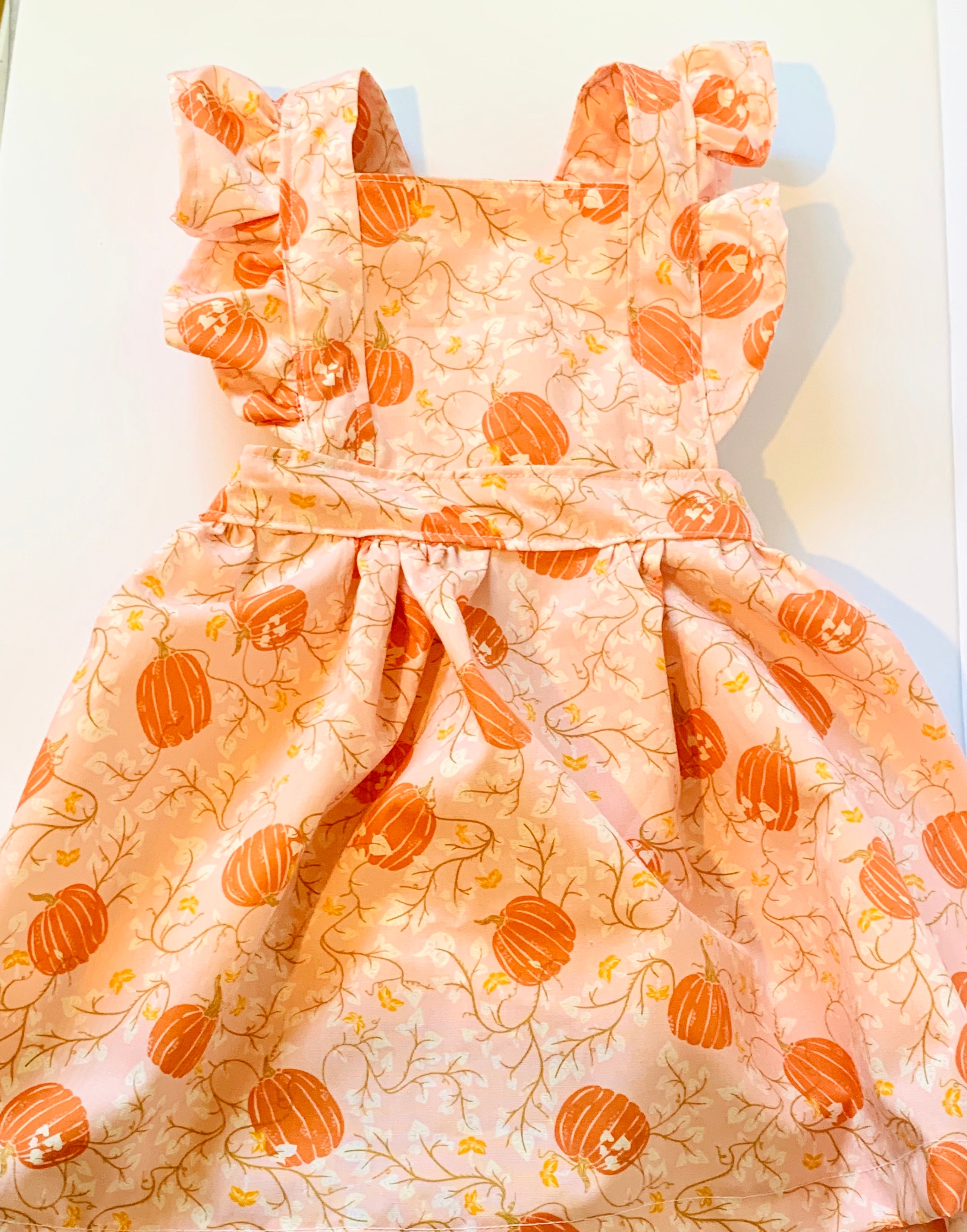 Pumpkin Pinafore Dress (12-18m)