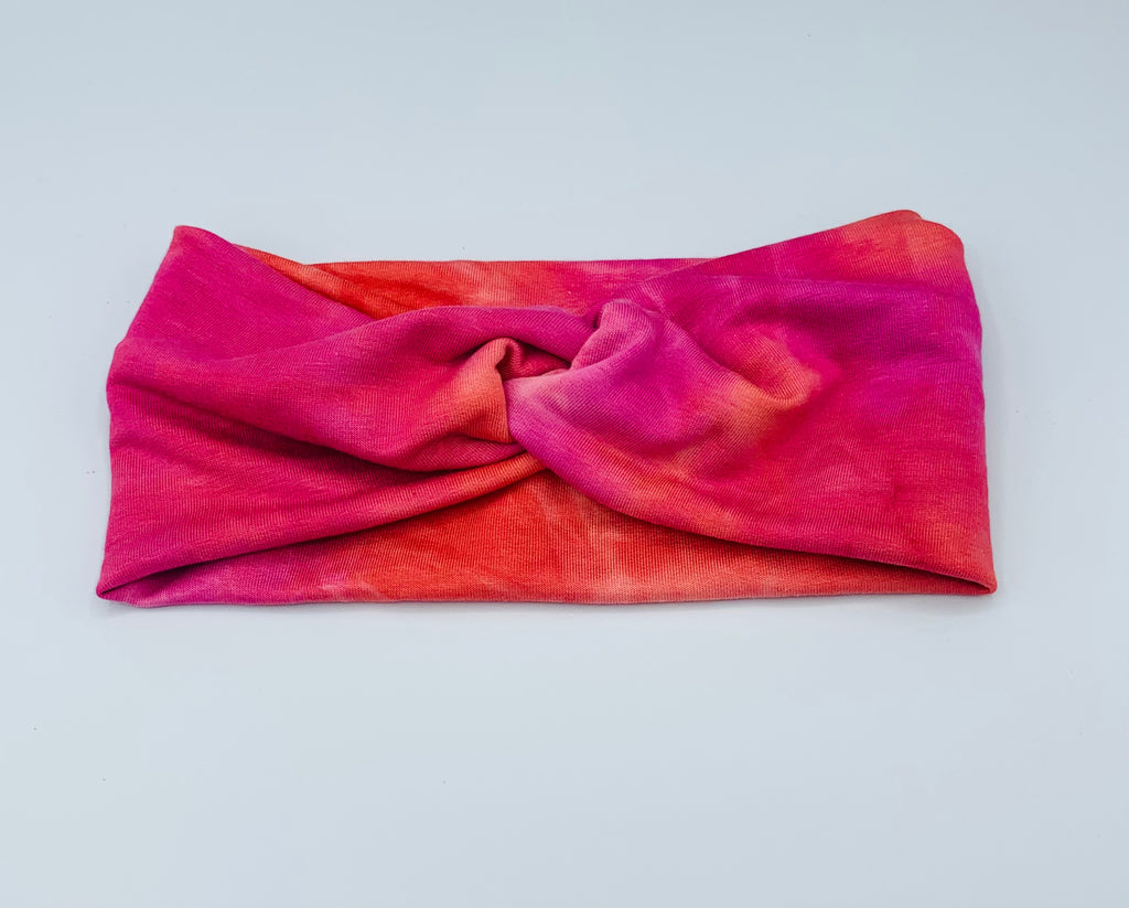 Coral Tie Dye Adult Headband