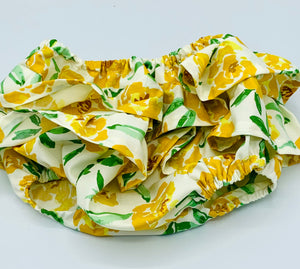 Yellow Floral Ruffle Bloomer (6-9 months)