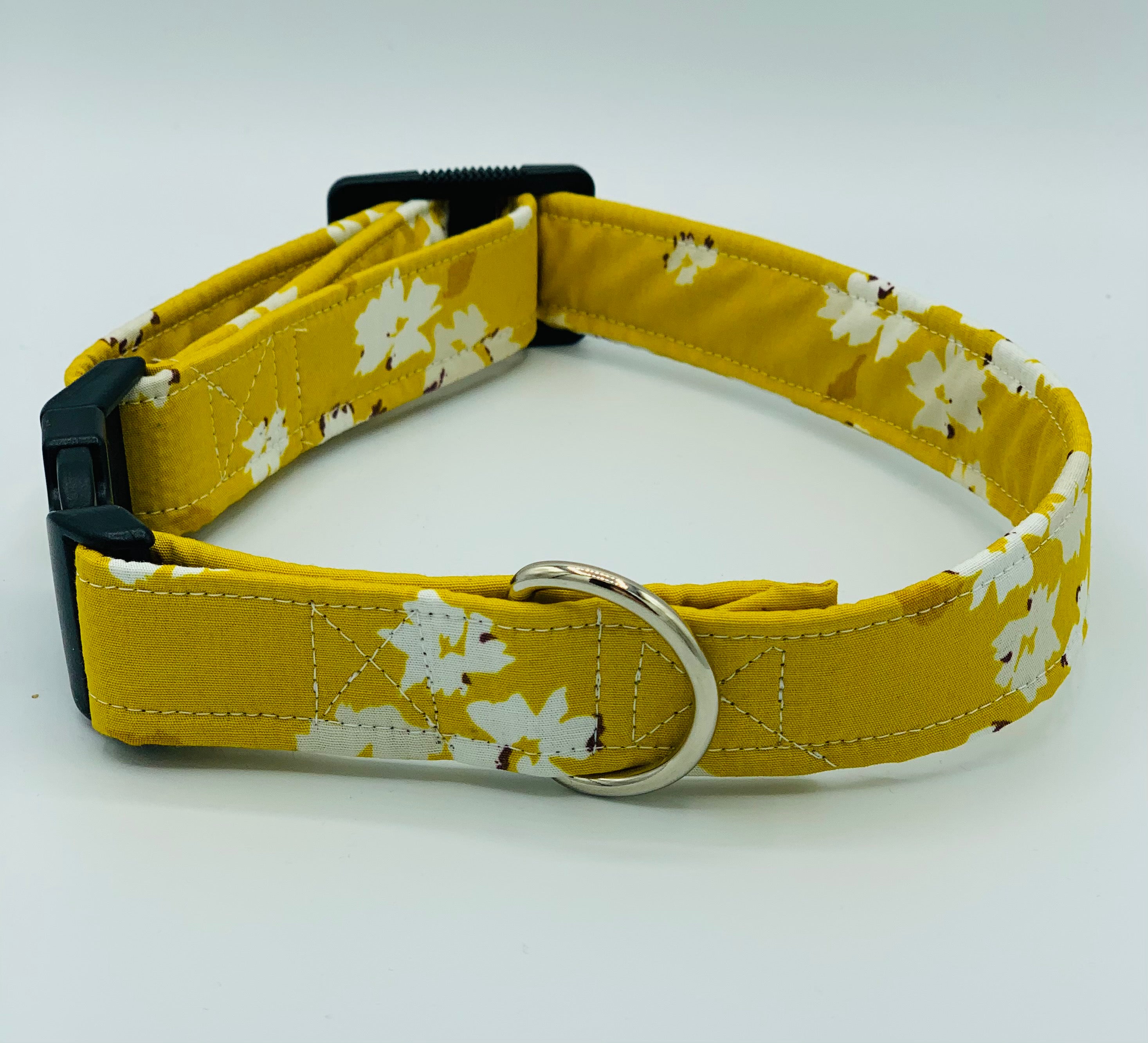 Yellow Floral small/Medium Dog Collar