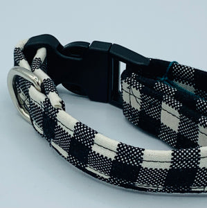 Black & White Check XX-Small Dog Collar