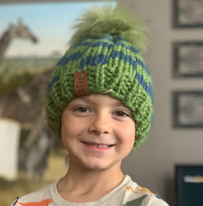 Plaid Knitted Child Hat