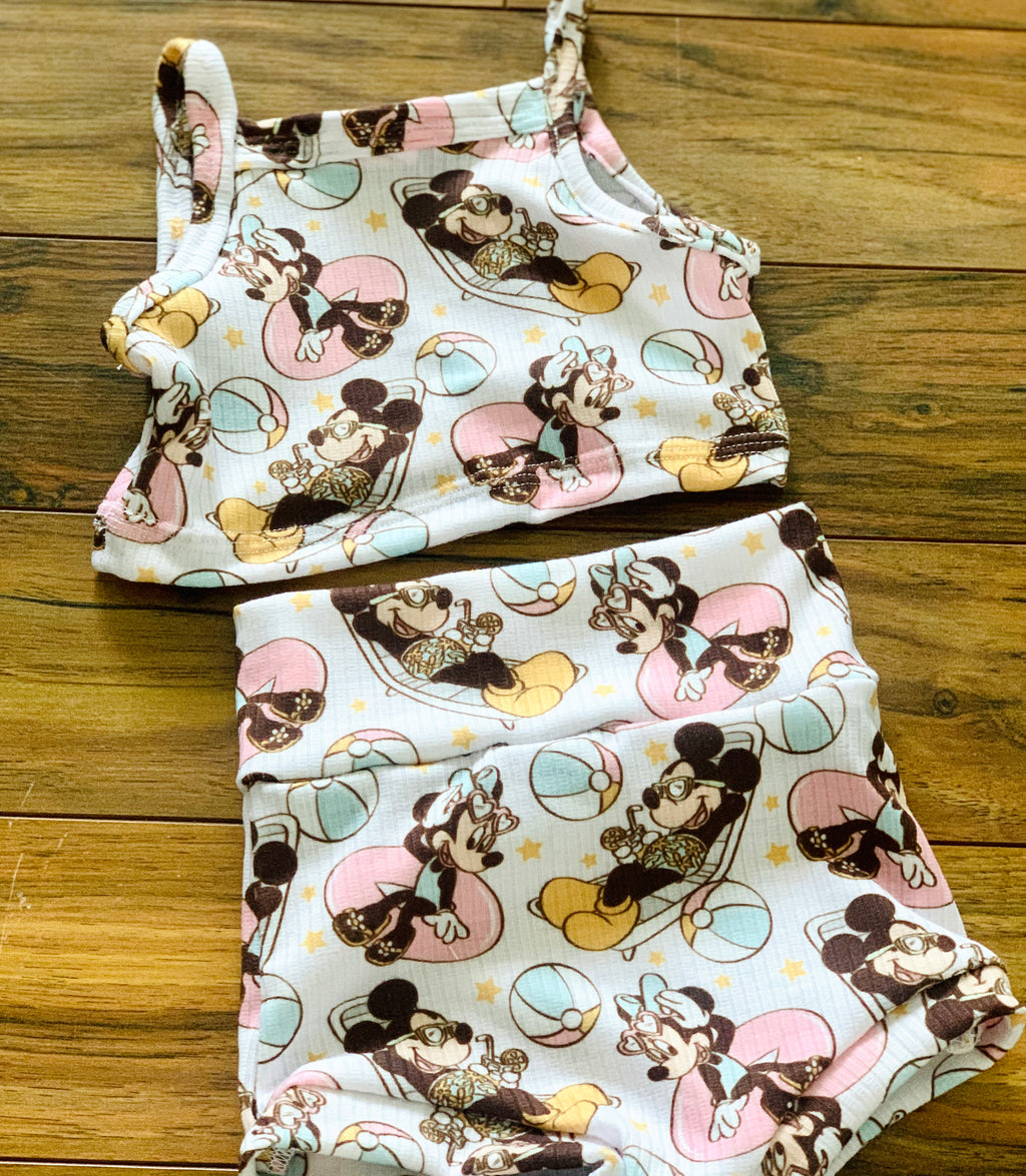 Cropped Cami and Bummies (sizes 2T-9)